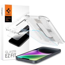  iPhone 13 üvegfólia - Spigen Glas.TR "EZ FIT" - kijelzővédő üvegfólia + felhelyezést segítő mobiltelefon kellék