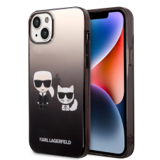  iPhone 14 Plus Telefontok - Karl Lagerfeld - K&C - fekete- átlátszó hátlap tok tok és táska