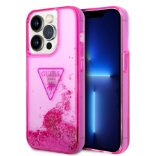  iPhone 14 Pro Telefontok - Guess Liquid Glitter - kemény hátlaptok - Pink tok és táska