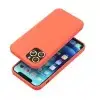  iPhone 16 Plus szilikon tok, hátlaptok, telefon tok, velúr belsővel, matt, barack színű, Silicone