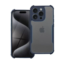  iPhone 16 Pro Max ütésálló tok erősített peremmel, tengerészkék tok és táska