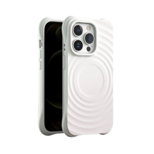  iPhone 16 Pro telefontok - Pastel Wave - MagSafe kompatibilis fehér szilikon hátlap tok tok és táska