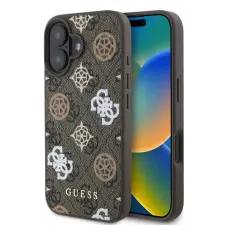  iPhone 16 telefontok - Guess 4G Peony - MagSafe kompatibilis barna hátlap tok tok és táska
