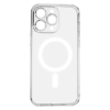  iPhone 17 Pro (6.3") szilikon tok, átlátszó, 1,5mm, kamera védelemmel, Anti Shock Magsafe