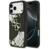  iPhone 17 Pro Max Guess Grained Roses & Big 4G Logo fekete tok