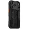  iPhone 17 Pro Skinarma Phantom tok mágneses töltéssel és tartóállvánnyal fekete tok