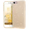  iPhone 7 / 8 / SE 2020 / SE 2022 szilikon tok, hátlaptok, védőtok, telefon tok, csillámos, arany, Glitter