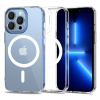 iPhone Telefontok iPhone 13 Pro Max - MagSafe kompatibilis átlátszó műanyag hátlap tok, szilikon kerettel