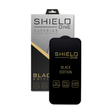  iPhone X / Xs üvegfólia - ShieldOne Black Edition kijelzővédő üvegfólia, fekete plasztik kerettel mobiltelefon kellék