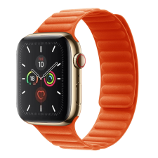 iprofix Apple Watch Szíj 42/ 44/ 45/ 49 mm, Mágneses szövet pánt - narancssárga okosóra kellék