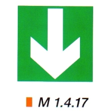  Iránymutató kiegészítő tábla m 1.4.17 információs címke