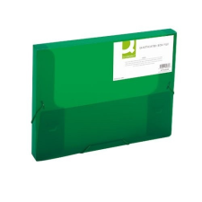  Iratgyűjtő gumis A/4 PP Q-Connect 25mm zöld naptár, kalendárium