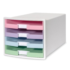  Irattartó HAN Impuls A4/C4 4 fiókos pasztell nyitott fiókkal fehér irattartó