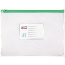  Irattartó tasak, A5, PVC, simítózáras, DONAU irattartó