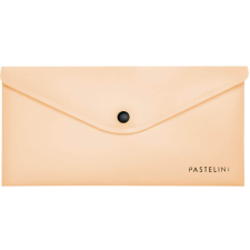  Irattartó tasak DL, patentos, műanyag, PASTELINI, pasztell barack irattartó