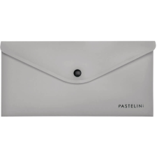  Irattartó tasak DL, patentos, műanyag, PASTELINI, pasztell szürke irattartó