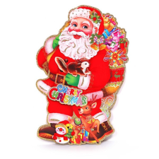 IRIS 3D Mikulás mintás/24x36cm 2db karton dekoráció karácsonyi dekoráció