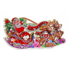 IRIS 3D Mikulás mintás/24x45cm 2db karton dekoráció karácsonyi dekoráció