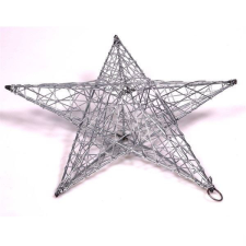IRIS csillag alakú fém dekoráció 20cm, ezüst (190-04) karácsonyi dekoráció