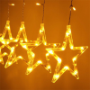 IRIS Csillag alakú fix fényű/2,5m/távirányítós/meleg fehér/12db LED-es USB-s fényfüzér, fénydekoráció