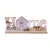 IRIS Dekor fa Home felirattal natúr/lila 30x12 cm