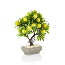 IRIS E5638 citromfa dekoráció művirággal cserépben 18x24cm (IRIS_E5638) dekorációs kellék