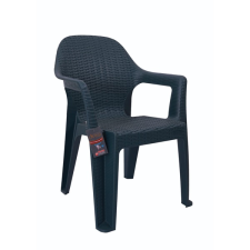 IRIS GF-900A Polo antracit műanyag rattan karfás kerti szék (GF-900A) kerti bútor