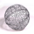 IRIS gömb alakú fém dekoráció 20cm, ezüst (190-14)