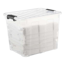 IRIS Home Box Műanyag Tárolódoboz zárható tetővel 40L - Átlátszó bútor