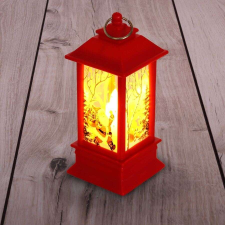 IRIS Karácsonyi Mikulás mintás 13x5,3x5,3cm LED-es piros lámpás (225506) karácsonyi dekoráció