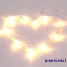 IRIS Szív alakú 16x17cm/meleg fehér LED-es tapadókorongos fénydekoráció karácsonyi dekoráció