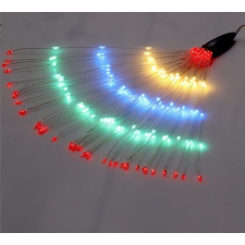 IRIS Tűzijáték stílusú 8 programos/távirányítós/több színű/200db LED-es/2xAA elemes fénydekoráció (250-06) karácsonyfa izzósor