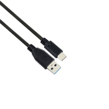 IRIS USB-A - USB Type C 3.1 Gen 1 harisnyázott kábel 1m fekete (CX-143) (CX-143) - Adatkábel mobiltelefon kellék