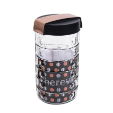  IRIS üveg fűszertartó 1.700ml rózsarany-fekete 190930-004 konyhai eszköz