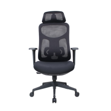 IRISOffice mirage fekete ergonómikus, szövet-hálós irodai forgószék fej és háttámasszal forgószék