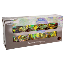  Irizáló lámpás girland 10db-os 165cm elemes dekorációs kellék