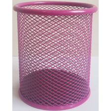  Írószertartó fémhálós D.rect kerek pohár rózsaszín fémhálós tároló