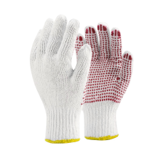 ismeretlen Kesztyű pöttyös piros pontozott pamut  8/M-es védőkesztyű