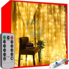 Iso Trade Fényfüggöny 300 LED USB – meleg fehér KŠ19768 karácsonyfa izzósor