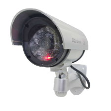 Iso Trade Kültéri vízálló álkamera, villogó piros LED-del, ajándék CCTV matricával álkamera