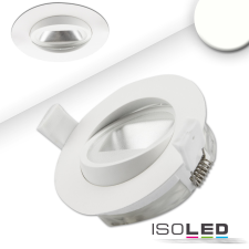 ISOLED LED aszimmetrikus süllyesztett szpotlámpa, fehér, 8W, 50°, IP44, kerek,semleges fehér, dimmelheto világítás