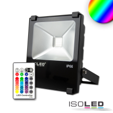ISOLED LED fényveto 10 W, RGB, IP66, rádiós távirányítóval kültéri világítás