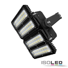 ISOLED LED reflektor 450W,130x25 ° aszimmetrikus, billentheto modul,1-10 V-os dimmelheto, seml fehér,IP66 kültéri világítás