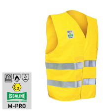 Issaline m-pro minősített jólláthatósági mellény (m/l) issaline munkavédelmi ruházat láthatósági ruházat