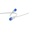 Isy RJ-45 Patchkábel, CAT6a, U/UTP, 10 méter, lapos kivitel, fehér (IPC-1027)