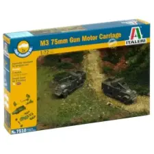 Italeri : 75 mm M3 félhernyótalpas páncélozott szállító jármű makett, 1:72 makett