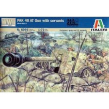 Italeri : pak40 at páncéltörő löveg katonákkal, 1:72 makett