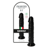  Italian Cock tapadótalpas dildó (6,5" - fekete)