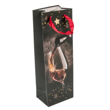  Italtasak boros fekete 12x36cm dekorációs kellék