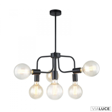 ITALUX Fekete több ágú függeszték, E27, Kristy, IT-MDM-3678/6 BK világítás